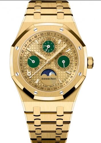 26607BA.OO.1220BA.01 Fake Audemars Piguet Royal Oak Perpetual Calendar 41 Yellow Gold watch